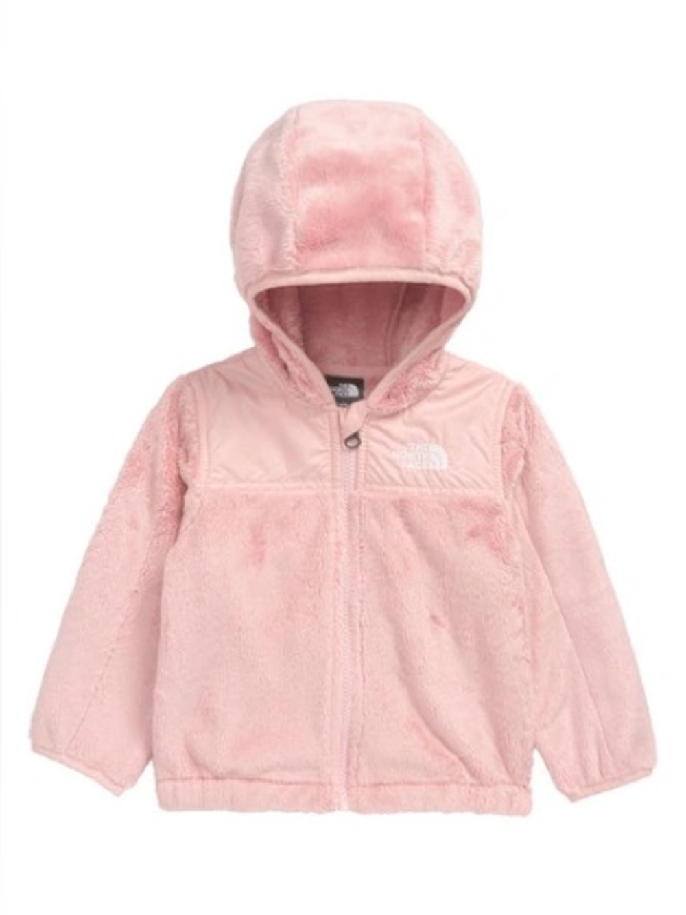 6-12 month North Face pink fuzzy jacket